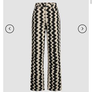 Cider Wavy Retro Straight Leg Trousers
